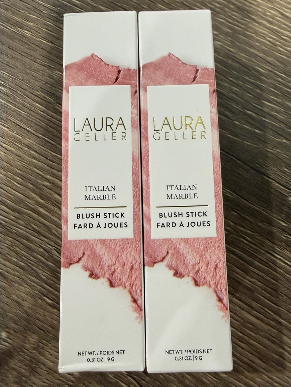 2 x Laura Geller Italian Marble Blush Stick in Pink Fiore 9 g NEW